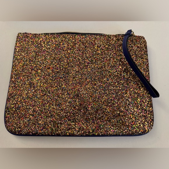 J. Crew Handbags - Glittering Multicolor Clutch Bag Blue J Crew HG5